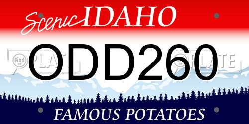 ODD260 Idaho License Plate