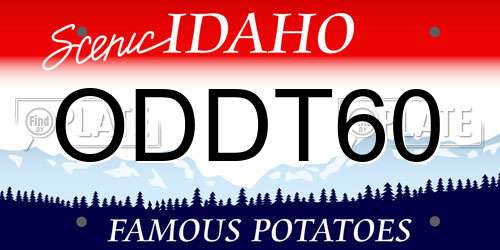 ODDT60 Idaho License Plate