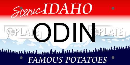 ODIN Idaho License Plate