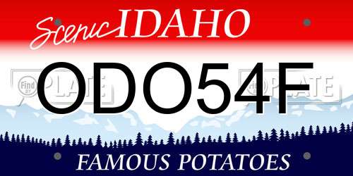 ODO54F Idaho License Plate