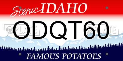 ODQT60 Idaho License Plate