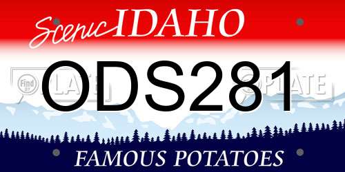 ODS281 Idaho License Plate