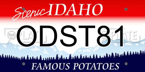 ODST81 Idaho License Plate