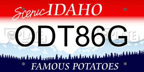 ODT86G Idaho License Plate