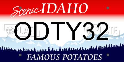 ODTY32 Idaho License Plate