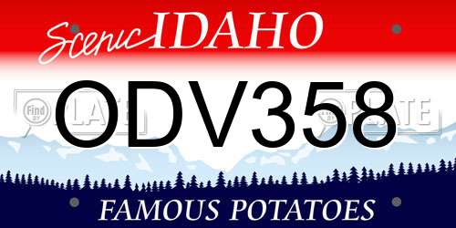ODV358 Idaho License Plate