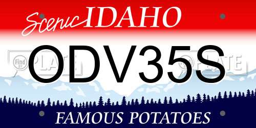 ODV35S Idaho License Plate