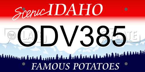 ODV385 Idaho License Plate