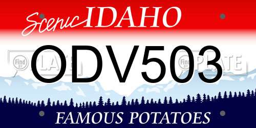 ODV503 Idaho License Plate