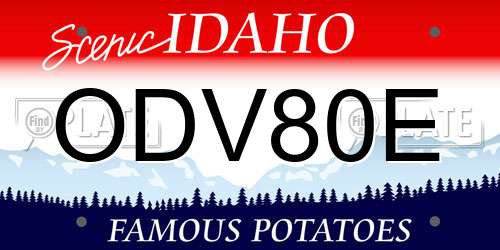 ODV80E Idaho License Plate