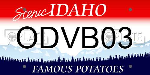 ODVB03 Idaho License Plate