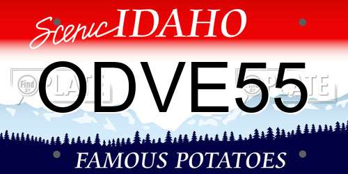 ODVE55 Idaho License Plate