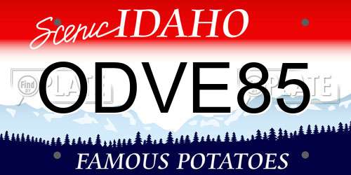 ODVE85 Idaho License Plate
