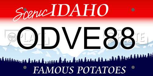 ODVE88 Idaho License Plate