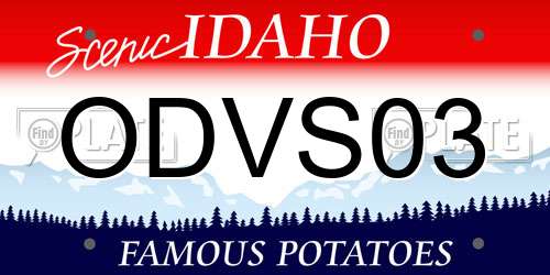 ODVS03 Idaho License Plate