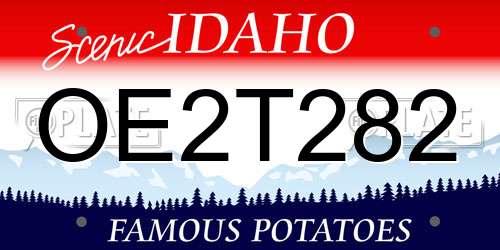 OE2T282 Idaho License Plate