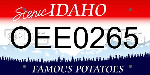 OEE0265 Idaho License Plate
