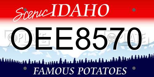 OEE8570 Idaho License Plate