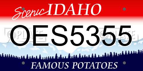 OES5355 Idaho License Plate