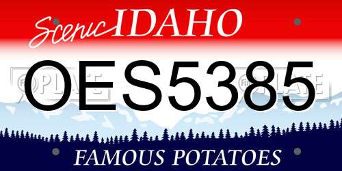 OES5385 Idaho License Plate