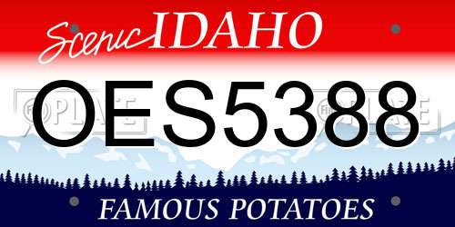 OES5388 Idaho License Plate