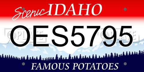 OES5795 Idaho License Plate