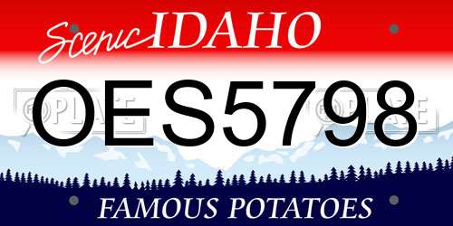 OES5798 Idaho License Plate