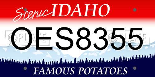 OES8355 Idaho License Plate