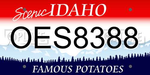 OES8388 Idaho License Plate