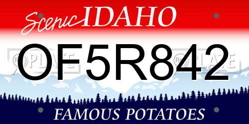 OF5R842 Idaho License Plate