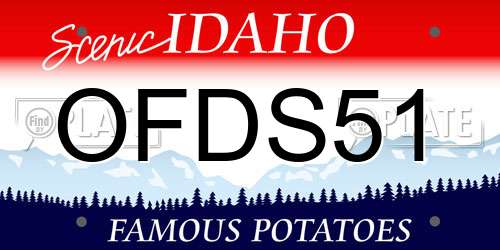 OFDS51 Idaho License Plate