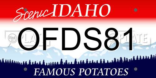 OFDS81 Idaho License Plate