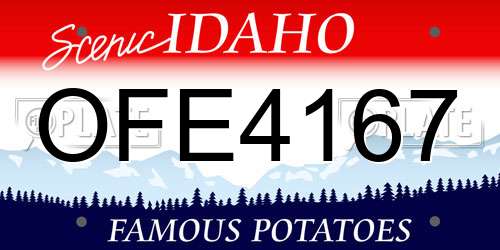 OFE4167 Idaho License Plate