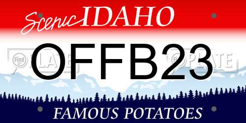 OFFB23 Idaho License Plate