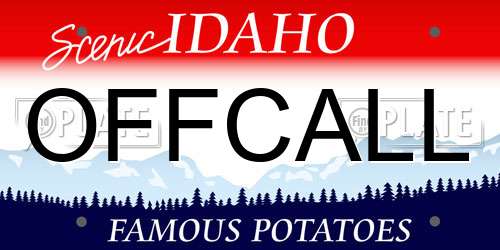 OFFCALL Idaho License Plate
