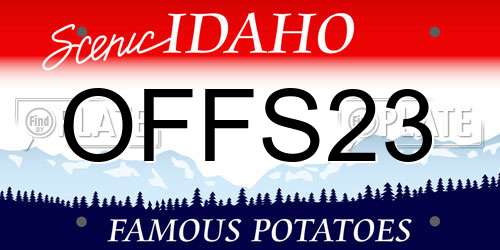 OFFS23 Idaho License Plate