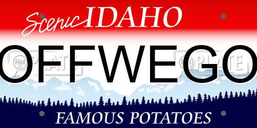 OFFWEGO Idaho License Plate