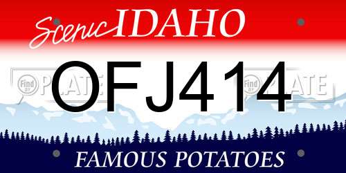 OFJ414 Idaho License Plate