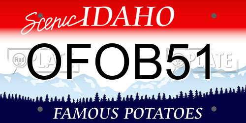 OFOB51 Idaho License Plate