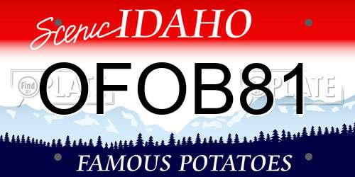 OFOB81 Idaho License Plate