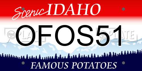 OFOS51 Idaho License Plate