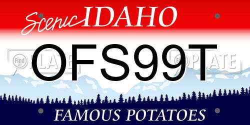 OFS99T Idaho License Plate