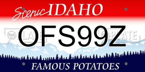 OFS99Z Idaho License Plate