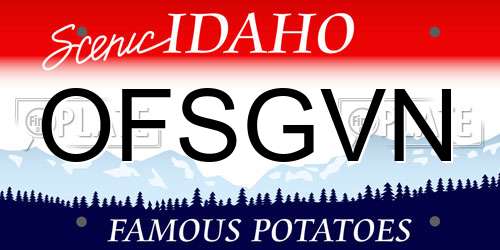 OFSGVN Idaho License Plate