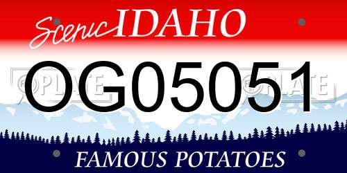 OG05051 Idaho License Plate