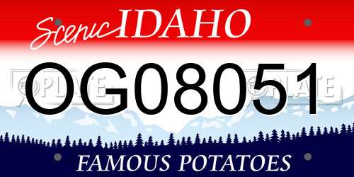 OG08051 Idaho License Plate