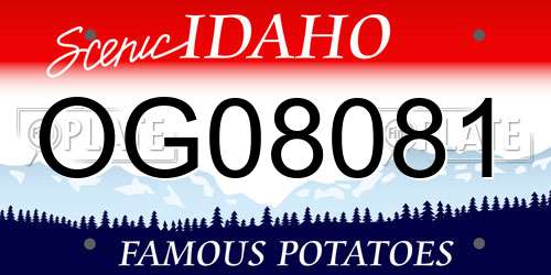OG08081 Idaho License Plate