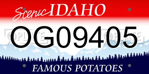 OG09405 Idaho License Plate