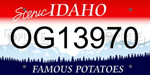 OG13970 Idaho License Plate