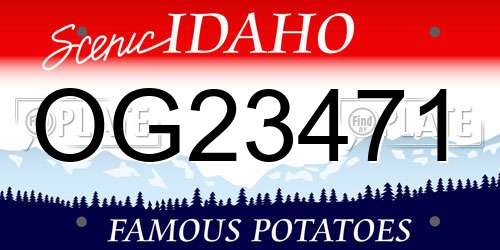 OG23471 Idaho License Plate